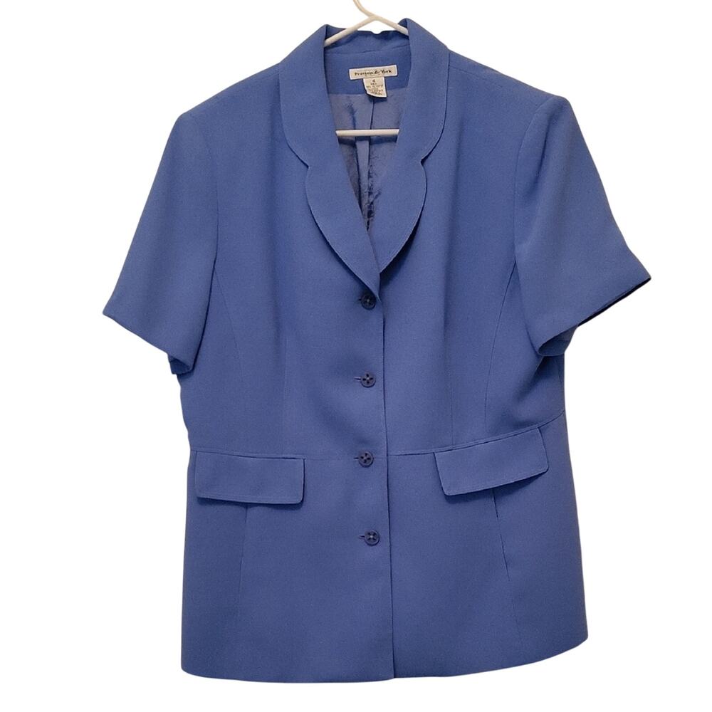 Preston & York Blue Tailored Blazer with Notched Lapel Size 16